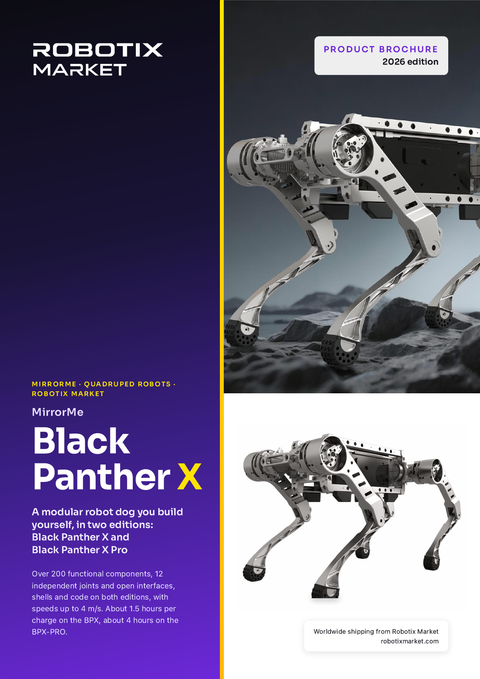 MirrorMe Black Panther X Pro Modular Quadruped Robot – Product Brochure